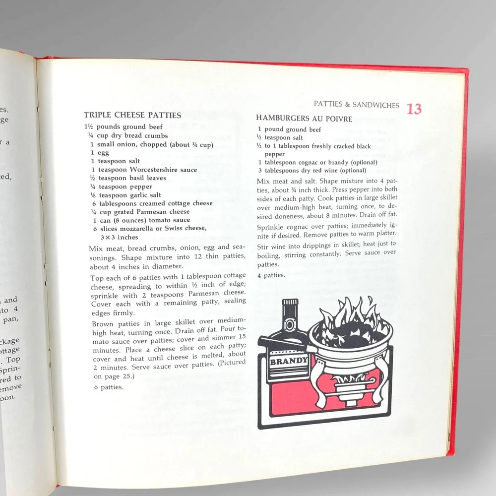 Betty Crocker Hamburger Cookbook 1973 Vintage Recipe‎ Book First Printing
